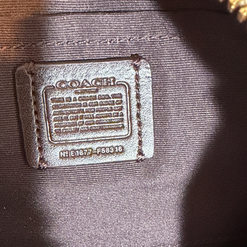 Coach Tan Signature Crossbody Bag - Picture 9 of 12